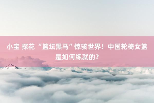 小宝 探花 “篮坛黑马”惊骇世界！中国轮椅女篮是如何练就的？