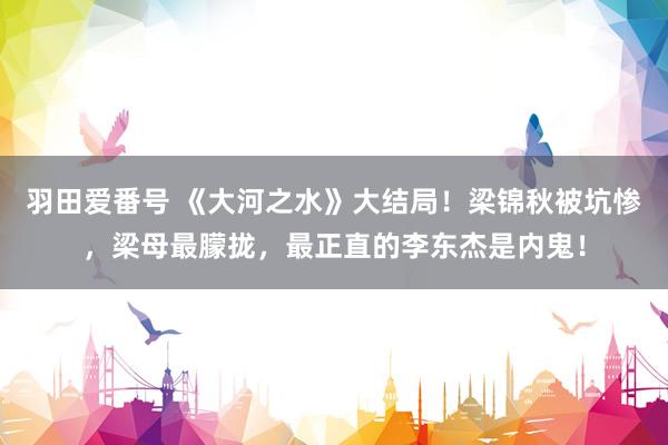 羽田爱番号 《大河之水》大结局！梁锦秋被坑惨，梁母最朦拢，最正直的李东杰是内鬼！
