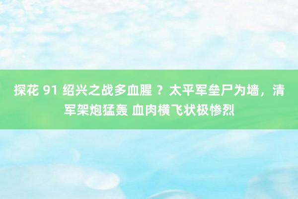 探花 91 绍兴之战多血腥 ？太平军垒尸为墙，清军架炮猛轰 