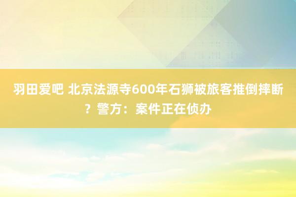 羽田爱吧 北京法源寺600年石狮被旅客推倒摔断？警方：案件正在侦办