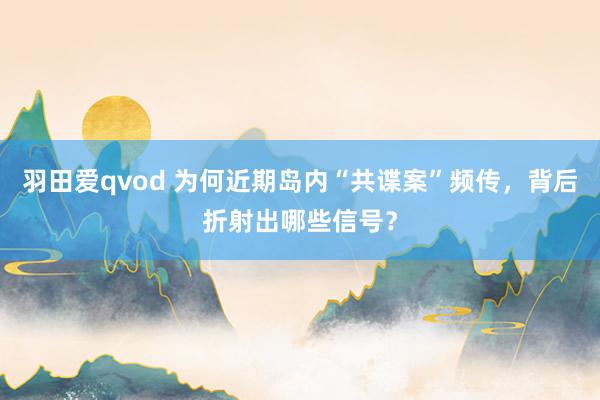 羽田爱qvod 为何近期岛内“共谍案”频传，背后折射出哪些信